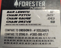 Load image into Gallery viewer, Featherlite 18&quot; .325 063 68DL Bar For Stihl MS210 MS230 MS250 MS251 025 Chainsaw
