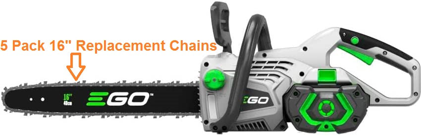 5 Pack 16" Chainsaw Saw Chain Replaces EGO CS1600E CS1604 3/8LP .043 56DL AC1600