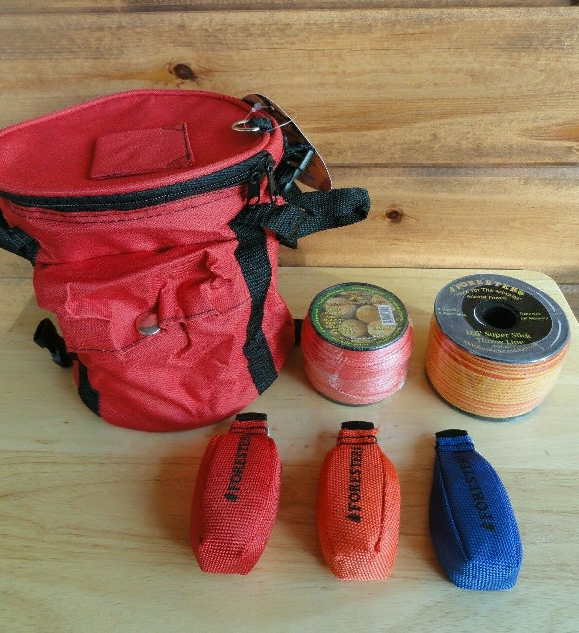 Arborist Tree Workers Throw Line Kit Rope Bag 3 Weight Bags And 2 Rolls Of Line
