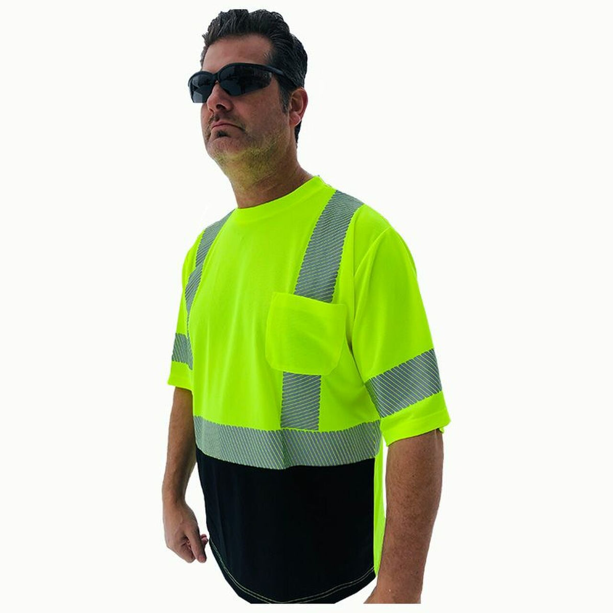 Forester Hi-Vis Black Bottom Class 3 Reflective Safety T-Shirt