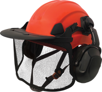 Load image into Gallery viewer, Arborist Climbing Safety Helmet Meets ANSI Tree Climbers Helmet Black
